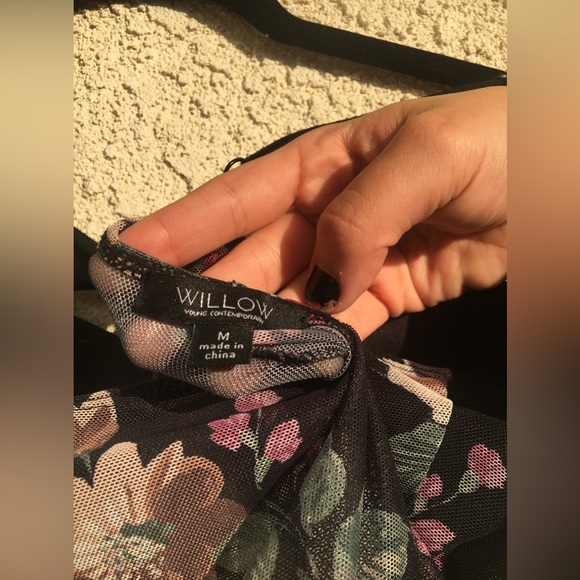 SOLD-Floral mesh body suit from willows young contemporary - Picture 5 of 9